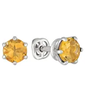 Женские Серьги_Серебро .925_ЦИТРИН__2-Лазурит-Онлайн