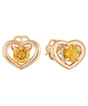 Женские Серьги_Серебро .925_ЦИТРИН__2-Лазурит-Онлайн