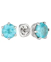 Женские Серьги_Серебро .925_АПАТИТ__2-Лазурит-Онлайн