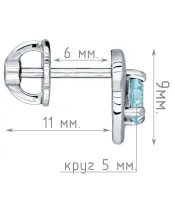 Женские Серьги_Серебро .925_ТОПАЗ__5-Лазурит-Онлайн