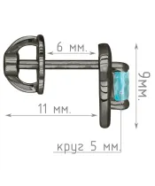 Женские Серьги_Серебро .925_АПАТИТ__5-Лазурит-Онлайн