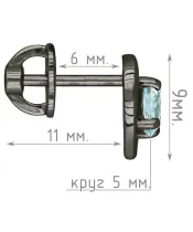 Женские Серьги_Серебро .925_ТОПАЗ__5-Лазурит-Онлайн