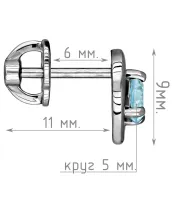Женские Серьги_Серебро .925_АПАТИТ__5-Лазурит-Онлайн