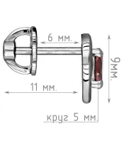 Женские Серьги_Серебро .925_ГРАНАТ__5-Лазурит-Онлайн