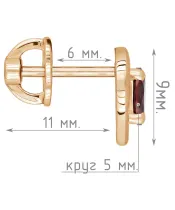 Женские Серьги_Серебро .925_ГРАНАТ__5-Лазурит-Онлайн