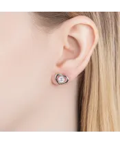 Женские Серьги_Серебро .925_КВАРЦ РОЗОВЫЙ__6-Лазурит-Онлайн