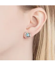 Женские Серьги_Серебро .925_АПАТИТ__6-Лазурит-Онлайн