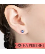 Женские Серьги_Серебро .925_ТАНЗАНИТ__7-Лазурит-Онлайн