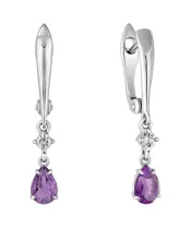 Женские Серьги_Серебро .925_АМЕТИСТ_Нанокристалл_2-Лазурит-Онлайн