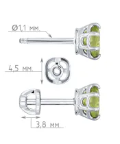 Женские Серьги_Серебро .925_ХРИЗОЛИТ__4-Лазурит-Онлайн