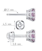 Женские Серьги_Серебро .925_АМЕТИСТ__4-Лазурит-Онлайн