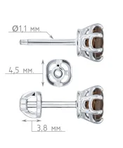 Женские Серьги_Серебро .925_РАУХТОПАЗ__4-Лазурит-Онлайн