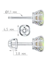 Женские Серьги_Серебро .925_ОПАЛ__4-Лазурит-Онлайн