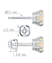 Женские Серьги_Серебро .925_ОПАЛ__4-Лазурит-Онлайн