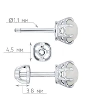 Женские Серьги_Серебро .925_ЛУННЫЙ КАМЕНЬ__4-Лазурит-Онлайн