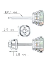 Женские Серьги_Серебро .925_ОПАЛ__4-Лазурит-Онлайн