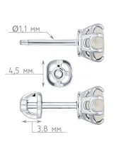 Женские Серьги_Серебро .925_ЛУННЫЙ КАМЕНЬ__4-Лазурит-Онлайн