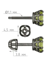 Женские Серьги_Серебро .925_ХРИЗОЛИТ__4-Лазурит-Онлайн