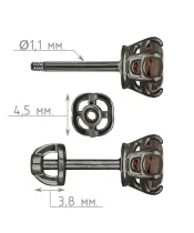 Женские Серьги_Серебро .925_РАУХТОПАЗ__4-Лазурит-Онлайн