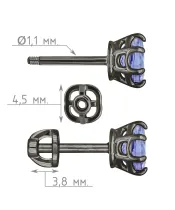 Женские Серьги_Серебро .925_ТАНЗАНИТ__4-Лазурит-Онлайн