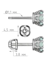 Женские Серьги_Серебро .925_ТОПАЗ__4-Лазурит-Онлайн
