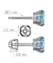 Женские Серьги_Серебро .925_ТОПАЗ__4-Лазурит-Онлайн