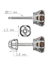 Женские Серьги_Серебро .925_РАУХТОПАЗ__4-Лазурит-Онлайн
