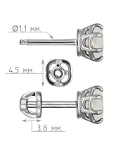 Женские Серьги_Серебро .925_ОПАЛ__4-Лазурит-Онлайн