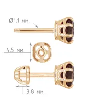 Женские Серьги_Серебро .925_ГРАНАТ__4-Лазурит-Онлайн