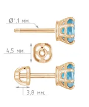 Женские Серьги_Серебро .925_ТОПАЗ__4-Лазурит-Онлайн