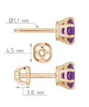 Женские Серьги_Серебро .925_АМЕТИСТ__4-Лазурит-Онлайн