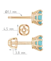 Женские Серьги_Серебро .925_АПАТИТ__4-Лазурит-Онлайн