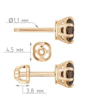 Женские Серьги_Серебро .925_РАУХТОПАЗ__4-Лазурит-Онлайн