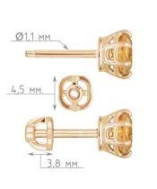 Женские Серьги_Серебро .925_ЦИТРИН__4-Лазурит-Онлайн