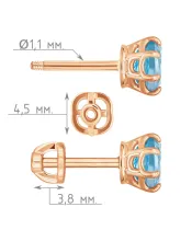 Женские Серьги_Серебро .925_ТОПАЗ__4-Лазурит-Онлайн