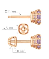 Женские Серьги_Серебро .925_АМЕТИСТ__4-Лазурит-Онлайн