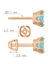 Женские Серьги_Серебро .925_АПАТИТ__4-Лазурит-Онлайн