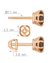 Женские Серьги_Серебро .925_РАУХТОПАЗ__4-Лазурит-Онлайн
