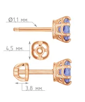 Женские Серьги_Серебро .925_ТАНЗАНИТ__4-Лазурит-Онлайн