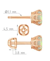 Женские Серьги_Серебро .925_ОПАЛ__4-Лазурит-Онлайн