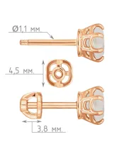 Женские Серьги_Серебро .925_ЛУННЫЙ КАМЕНЬ__4-Лазурит-Онлайн