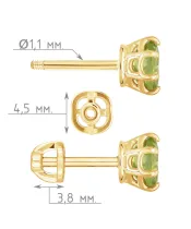 Женские Серьги_Серебро .925_ХРИЗОЛИТ__4-Лазурит-Онлайн