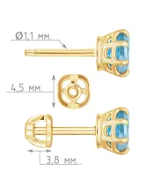 Женские Серьги_Серебро .925_ТОПАЗ__4-Лазурит-Онлайн