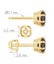 Женские Серьги_Серебро .925_РАУХТОПАЗ__4-Лазурит-Онлайн