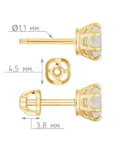 Женские Серьги_Серебро .925_ЛУННЫЙ КАМЕНЬ__4-Лазурит-Онлайн