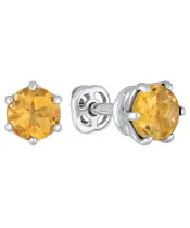 Женские Серьги_Серебро .925_ЦИТРИН__2-Лазурит-Онлайн