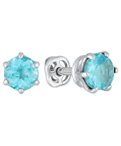 Женские Серьги_Серебро .925_АПАТИТ__2-Лазурит-Онлайн