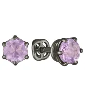 Женские Серьги_Серебро .925_АМЕТИСТ__2-Лазурит-Онлайн