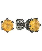 Женские Серьги_Серебро .925_ЦИТРИН__2-Лазурит-Онлайн