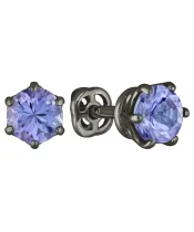 Женские Серьги_Серебро .925_ТАНЗАНИТ__2-Лазурит-Онлайн